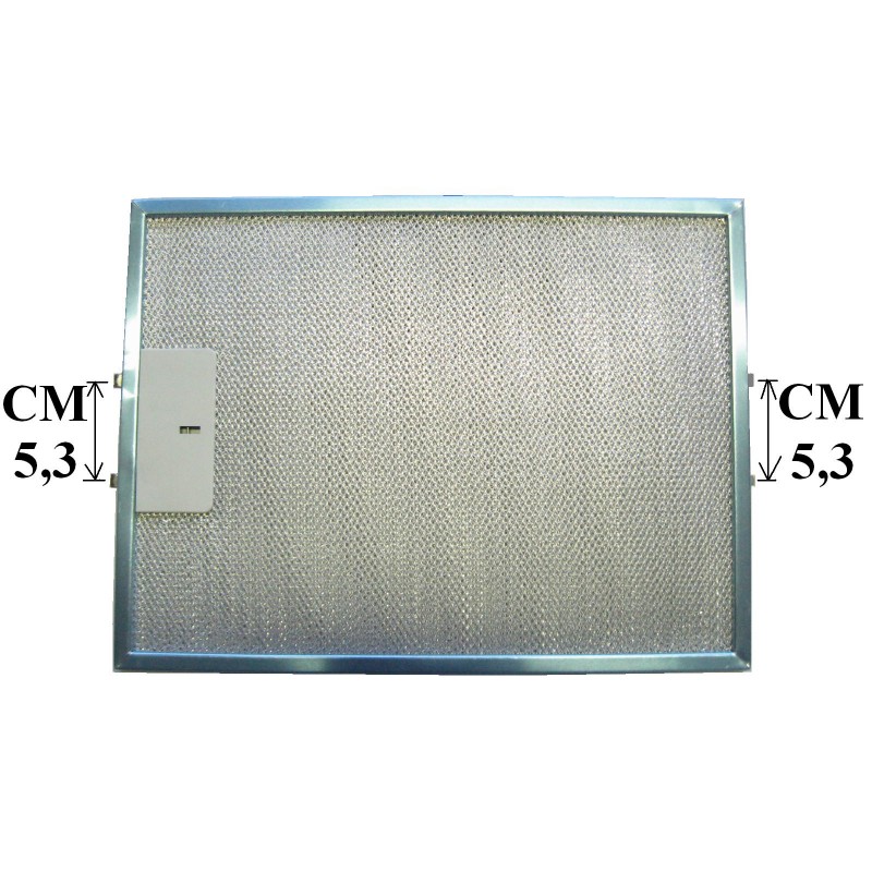 Vhbw Filtro anti-grasso in metallo, filtro permanente 32,5 x 19,6 x 0,85 cm  per Husqvarna QFC60350X cappa per cucina metallo