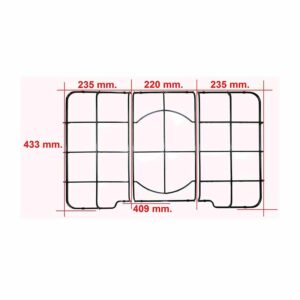 Franza - Kit 4 burners and 4 black enamelled plates for Electrolux Rex Aeg Zanus