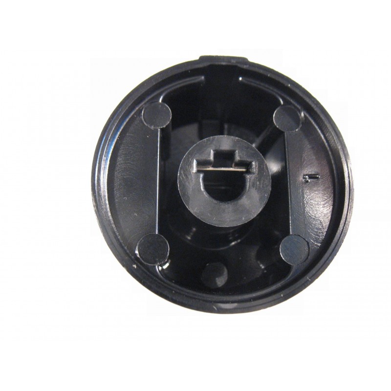 Manopola colore nero originale Ariston Indesit Hotpoint mozzo raso perno  diametro 6 cod. C00285867 - Homely - Ricambi e riparazioni per la casa
