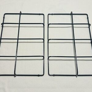 Kit 2 griglie complete di gommini compatibili con piano Cottura Franke (In Piattina Smaltate Nere) MADE IN ITALY