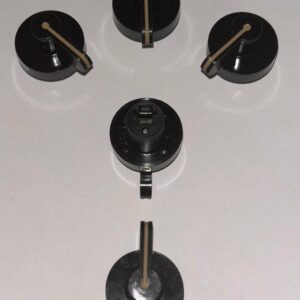 SET 5 PZ MANOPOLE COMPATIBILI CON SMEG Per Piano Cottura 5 Fuochi FORO DA 6, SPORGENTE 13MM (MADE IN ITALY) COD.M5353