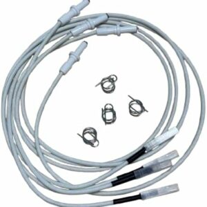 Kit 4 Elettrodi Accensione Piano Cottura Gas Universali con Cavi e Molle – Ricambio Compatibile Nardi, Meneghetti, Teka, Filip, Zepa e Molti Altri Modelli