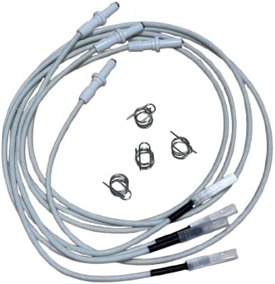 Kit 4 Elettrodi Accensione Piano Cottura Gas Universali con Cavi e Molle – Ricambio Compatibile Nardi, Meneghetti, Teka, Filip, Zepa e Molti Altri Modelli