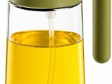 HOMELY Bottiglia Olio Spray 2 in 1 con Dosatore in Vetro – Spruzzatore e Versatore con Controllo Porzioni 3/5 ml – Ideale per Cucina, Air Fryer, Insalate e BBQ